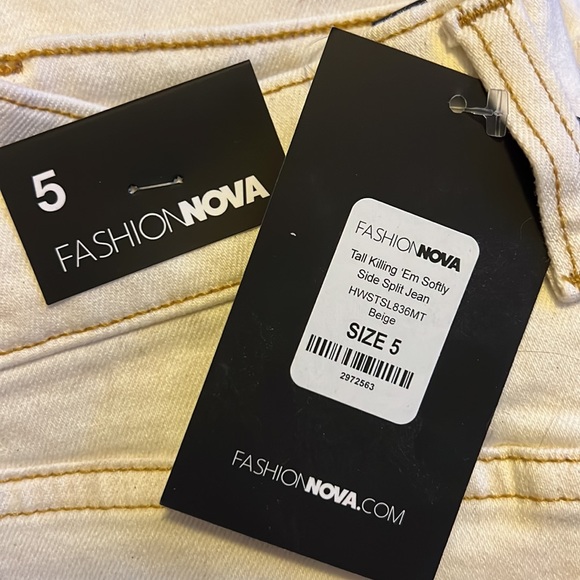 TALL “Killing ‘em softly side split jean” - size 5 Fashionnova *BRAND NEW* - Picture 3 of 3